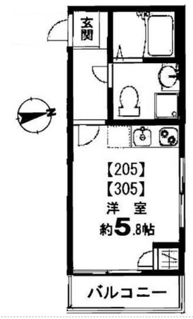 カーサフェリーチェの物件間取画像